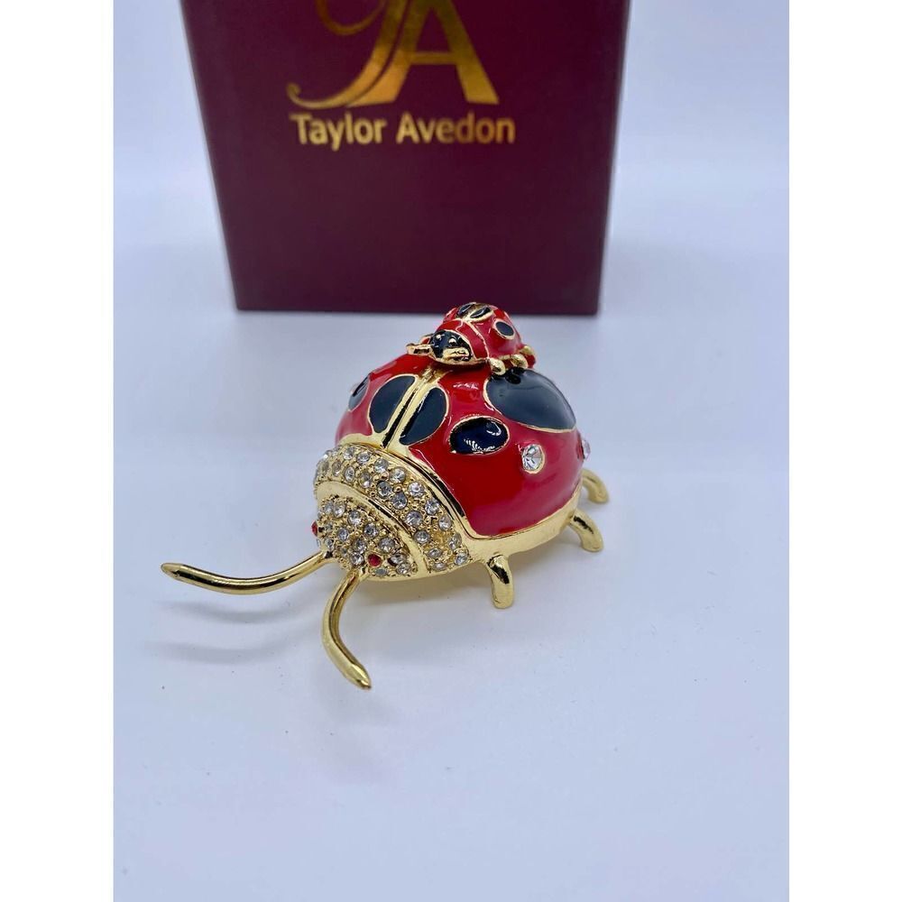 Taylor Avedon Lady Bug Jewelry/ Trinket Box